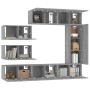 Set de muebles para TV 8 pzas madera contrachapada gris Sonoma | Foro24.es | Tu tienda online para hogar, jardín y más Foro24.es