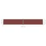 Toldo lateral retráctil marrón 180x1200 cm de vidaXL, Sombrillas - Ref: Foro24-318075, Precio: 122,49 €, Descuento: %