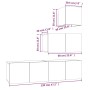 Set de muebles para TV 4 pzas madera contrachapada gris Sonoma | Foro24.es | Tu tienda online para hogar, jardín y más Foro24.es