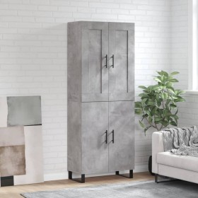 Aparador alto madera contrachapada gris hormigón 69,5x34x180 cm by , Sideboards - Ref: Foro24-3199581, Price: 142,86 €, Disco...