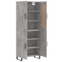 Aparador alto madera contrachapada gris hormigón 69,5x34x180 cm by , Sideboards - Ref: Foro24-3199581, Price: 142,86 €, Disco...