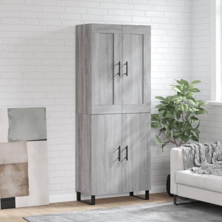 Aparador alto madera contrachapada gris sonoma 69,5x34x180 cm by , Sideboards - Ref: Foro24-3199583, Price: 134,60 €, Discoun...