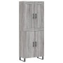 Aparador alto madera contrachapada gris sonoma 69,5x34x180 cm by , Sideboards - Ref: Foro24-3199583, Price: 134,60 €, Discoun...