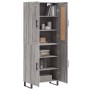 Aparador alto madera contrachapada gris sonoma 69,5x34x180 cm by , Sideboards - Ref: Foro24-3199583, Price: 134,60 €, Discoun...