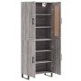 Aparador alto madera contrachapada gris sonoma 69,5x34x180 cm by , Sideboards - Ref: Foro24-3199583, Price: 134,60 €, Discoun...