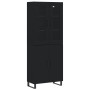 Aparador alto madera contrachapada negro 69,5x34x180 cm by , Sideboards - Ref: Foro24-3198234, Price: 191,65 €, Discount: %