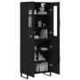 Aparador alto madera contrachapada negro 69,5x34x180 cm by , Sideboards - Ref: Foro24-3198234, Price: 191,65 €, Discount: %