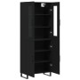 Aparador alto madera contrachapada negro 69,5x34x180 cm by , Sideboards - Ref: Foro24-3198234, Price: 191,65 €, Discount: %