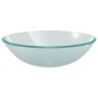 Lavabo baño grifo&desagüe de empuje vidrio templado esmerilado by , Sinks - Ref: Foro24-3098446, Price: 119,02 €, Discount: %