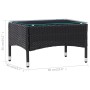Mesa de centro de ratán sintético negro 60x40x36 cm von , Gartentische - Ref: Foro24-45907, Preis: 72,93 €, Rabatt: %