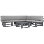 Muebles de palets 4 pzas y cojines madera pino impregnada gris von , Gartensets - Ref: Foro24-3066699, Preis: 416,05 €, Rabat...