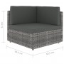 Juego muebles de jardín 7 pzas y cojines ratán sintético gris by , Garden sets - Ref: Foro24-3067178, Price: 626,47 €, Discou...