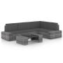 Juego muebles de jardín 5 pzas y cojines ratán sintético gris by , Garden sets - Ref: Foro24-3067171, Price: 448,01 €, Discou...