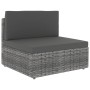 Juego muebles de jardín 9 pzas y cojines ratán sintético gris | Foro24.es | Tu tienda online para hogar, jardín y más Foro24.es