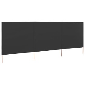 Paravientos de playa de 3 paneles de tela 400x120 cm gris de , Sombrillas - Ref: Foro24-44541, Precio: 37,12 €, Descuento: %