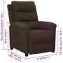 Sillón reclinable de tela marrón oscuro by , Armchairs - Ref: Foro24-342344, Price: 215,91 €, Discount: %