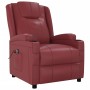 Sillón elevable cuero sintético rojo tinto de , Sillones - Ref: Foro24-289754, Precio: 343,47 €, Descuento: %
