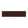 Brown retractable garden side awning 160x600 cm by vidaXL, Umbrellas - Ref: Foro24-317963, Price: 104,83 €, Discount: %