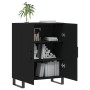 Aparador de madera de ingeniería negro 69,5x34x90 cm by , Sideboards - Ref: Foro24-827749, Price: 104,45 €, Discount: %