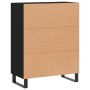 Aparador de madera de ingeniería negro 69,5x34x90 cm by , Sideboards - Ref: Foro24-827749, Price: 104,45 €, Discount: %