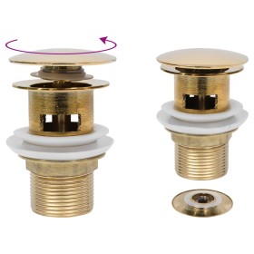 Desagüe de empuje función desbordamiento dorado 6,4x6,4x9,1 cm von , Wasserhähne - Ref: Foro24-149057, Preis: 20,00 €, Rabatt: %