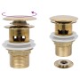 Desagüe de empuje función desbordamiento dorado 6,4x6,4x9,1 cm von , Wasserhähne - Ref: Foro24-149057, Preis: 20,00 €, Rabatt: %