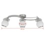 Lámpara de techo de cristal y soporte curvado 3 bombillas E14 by , ceiling lights - Ref: Foro24-240986, Price: 68,61 €, Disco...