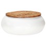 Mesa de centro madera maciza reciclada blanca 68x68x30 cm by , Coffee table - Ref: Foro24-323534, Price: 190,72 €, Discount: %
