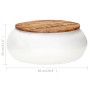 Mesa de centro madera maciza reciclada blanca 68x68x30 cm by , Coffee table - Ref: Foro24-323534, Price: 190,72 €, Discount: %