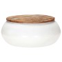 Mesa de centro madera maciza reciclada blanca 68x68x30 cm by , Coffee table - Ref: Foro24-323534, Price: 190,72 €, Discount: %