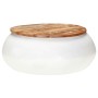 Mesa de centro madera maciza reciclada blanca 68x68x30 cm by , Coffee table - Ref: Foro24-323534, Price: 190,72 €, Discount: %