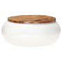 Mesa de centro madera maciza reciclada blanca 68x68x30 cm by , Coffee table - Ref: Foro24-323534, Price: 190,72 €, Discount: %
