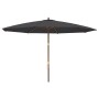 Sombrilla de jardín con poste de madera negro 400x273 cm de , Sombrillas - Ref: Foro24-363181, Precio: 115,18 €, Descuento: %