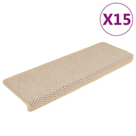 Alfombrilla autoadhesiva escalera sisal 15 uds crema 65x21x4 cm von , Treppenmatten - Ref: Foro24-326893, Preis: 123,75 €, Ra...