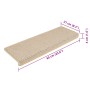 Alfombrilla autoadhesiva escalera sisal 15 uds crema 65x21x4 cm von , Treppenmatten - Ref: Foro24-326893, Preis: 123,75 €, Ra...