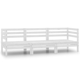 Conjunto de muebles de jardín 3 pzas madera