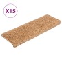 Alfombras de peldaños de escalera 15 uds beige 65x21x4 cm | Foro24.es | Tu tienda online para hogar, jardín y más Foro24.es
