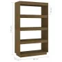Honey brown pine shelf/space divider 80x35x135 cm by vidaXL, Bookcases and shelves - Ref: Foro24-810892, Price: 81,66 €, Disc...