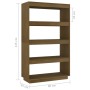 Regal/Raumteiler aus honigbraunem Kiefernholz, 80 x 35 x 135 cm von vidaXL, Bücherregale und Regale - Ref: Foro24-810892, Pre...