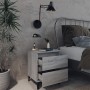 Mesitas de noche 2 uds patas de metal gris Sonoma 40x35x50 cm by , Nightstands - Ref: Foro24-813131, Price: 127,78 €, Discoun...
