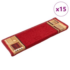 Alfombrilla autoadhesiva para escalera 15 uds rojo 65x21x4 cm by , Stair mats - Ref: Foro24-326206, Price: 86,99 €, Discount: %