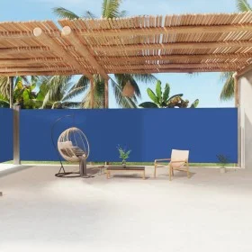Blue retractable side awning 200x1200 cm by vidaXL, Umbrellas - Ref: Foro24-318082, Price: 140,77 €, Discount: %