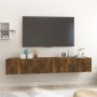 Muebles para TV colgantes 3 uds roble ahumado 60x30x30 cm | Foro24.es | Tu tienda online para hogar, jardín y más Foro24.es
