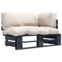 Sofá de jardín de palets con cojines color arena madera de pino von , Outdoor-Sofas - Ref: Foro24-277413, Preis: 143,08 €, Ra...
