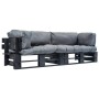 Sofás de palets de jardín 2 pzas con cojines grises madera pino von , Outdoor-Sofas - Ref: Foro24-277418, Preis: 307,36 €, Ra...