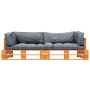 Sofás de jardín de palets 2 uds con cojines grises madera pino von , Outdoor-Sofas - Ref: Foro24-277451, Preis: 309,68 €, Rab...