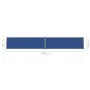 Blaue einziehbare Seitenmarkise 200x1200 cm von vidaXL, Sonnenschirme - Ref: Foro24-318082, Preis: 140,77 €, Rabatt: %
