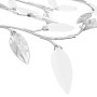 Lámpara de techo brazos cristal forma hoja 5 bombillas blanco