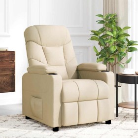 Sillón de masaje de tela color crema de , Sillones de masaje eléctricos - Ref: Foro24-339101, Precio: 257,77 €