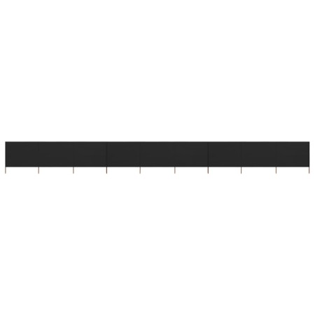 Paravientos de 9 paneles tela negro 1200x120 cm by , Umbrellas - Ref: Foro24-47196, Price: 98,69 €, Discount: %